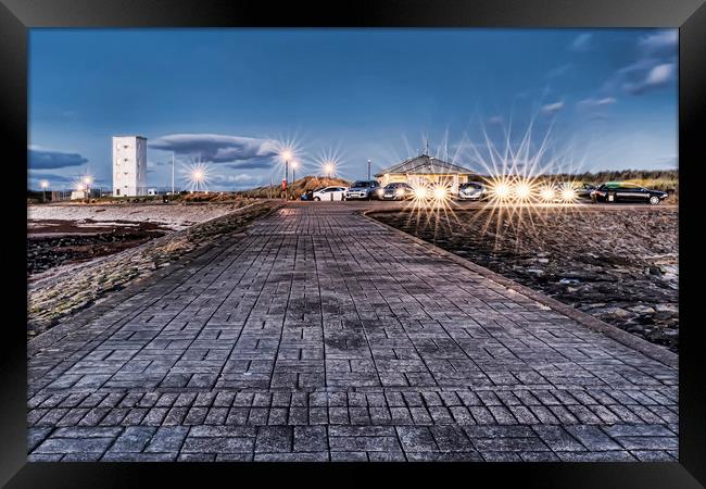 Irvine Beach Flashlights Framed Print by Valerie Paterson