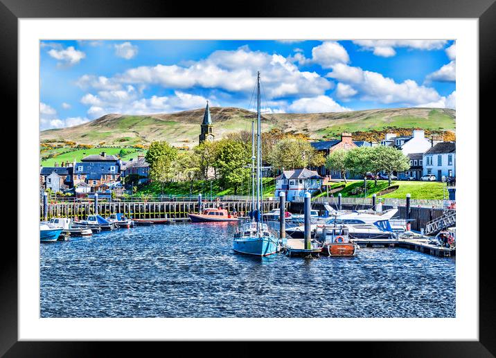 Girvan Harbour Framed Mounted Print by Valerie Paterson