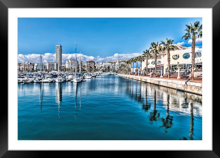 Alicante Marina  Framed Mounted Print by Valerie Paterson