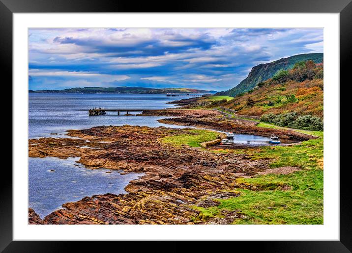 Portencross Framed Mounted Print by Valerie Paterson