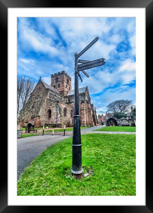 Carlisle Cathedral Framed Mounted Print by Valerie Paterson