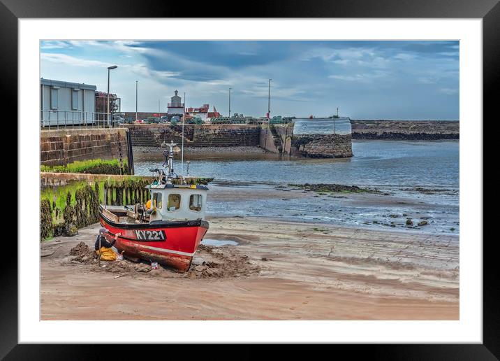 Arbroath Harbour Entrance Framed Mounted Print by Valerie Paterson