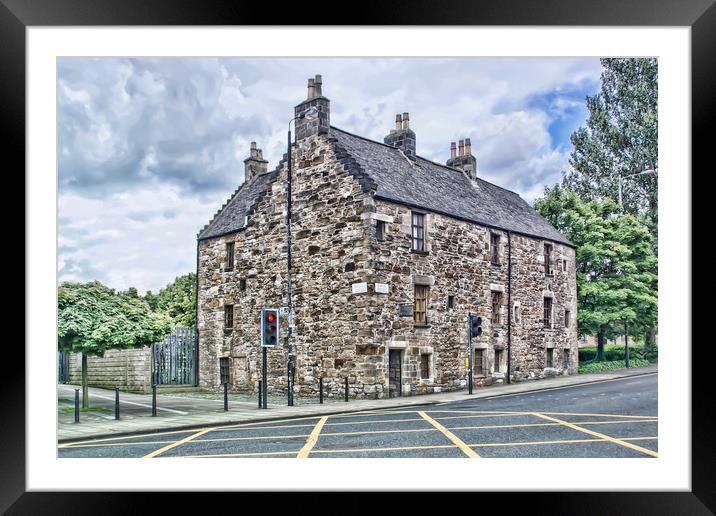 Oldest House Glasgow Framed Mounted Print by Valerie Paterson