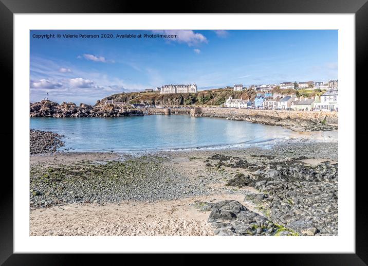 Portpatrick Beach Framed Mounted Print by Valerie Paterson