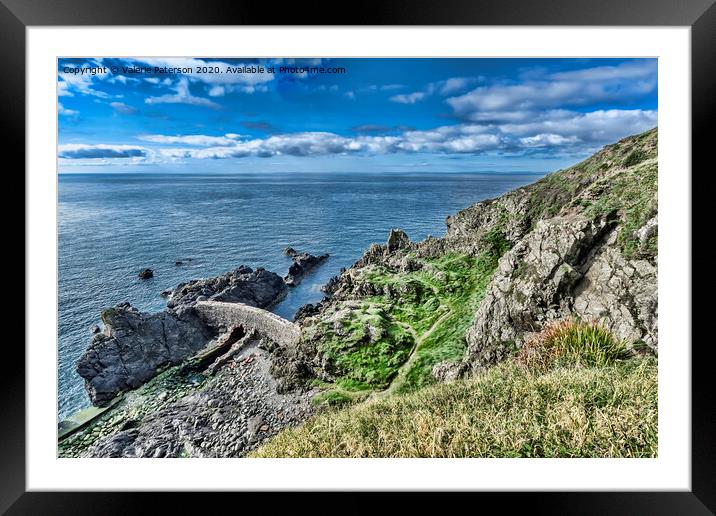 Portpatrick Cliffs Framed Mounted Print by Valerie Paterson