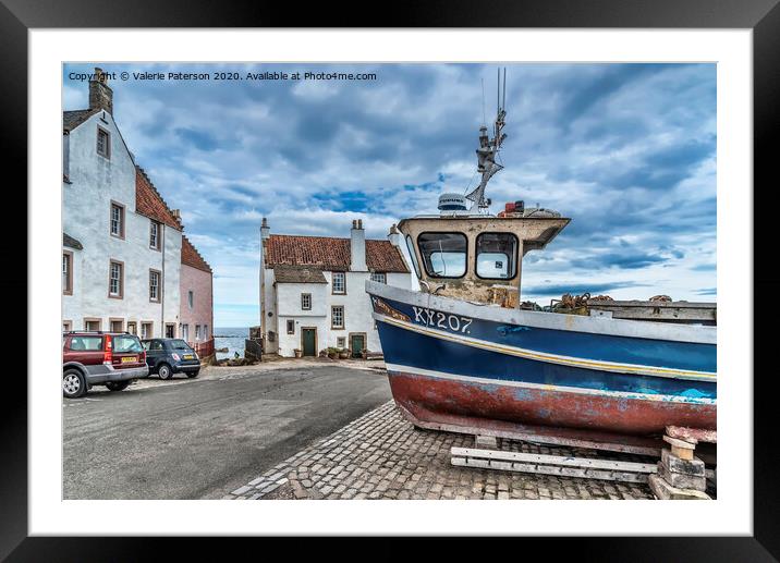 Pittenweem Harbourside Framed Mounted Print by Valerie Paterson