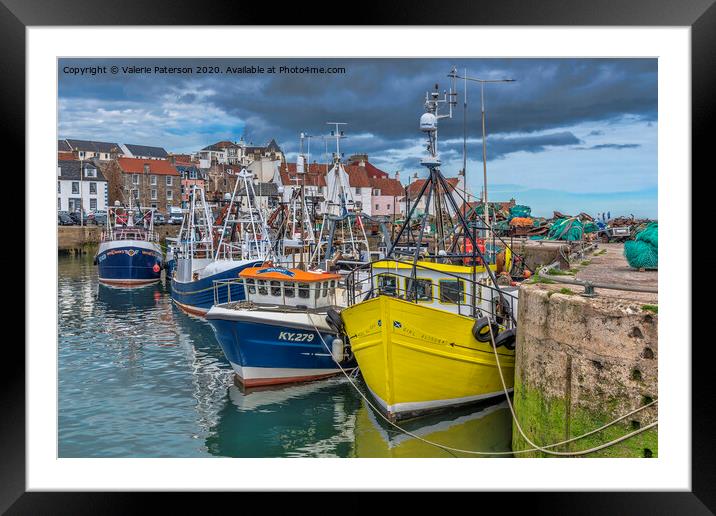 Pittenweem Boats  Framed Mounted Print by Valerie Paterson