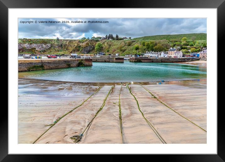 Stonehaven  Bay Framed Mounted Print by Valerie Paterson
