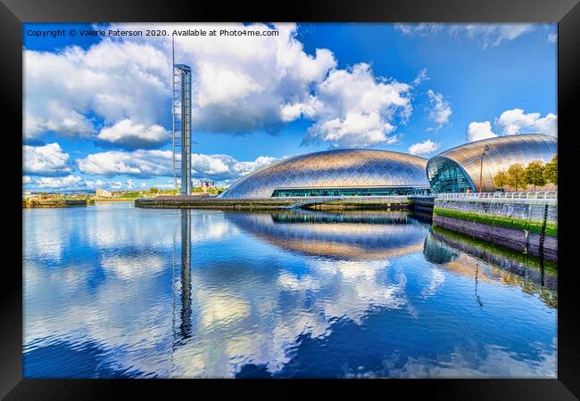 Glasgow Science Centre Framed Print by Valerie Paterson