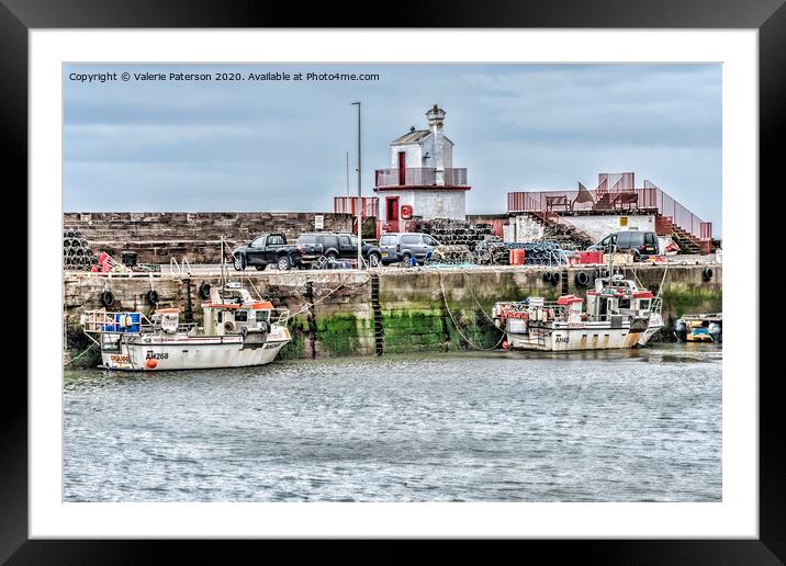 Across Arbroath Harbour Framed Mounted Print by Valerie Paterson