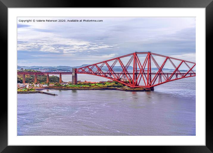 Forth Bridge Framed Mounted Print by Valerie Paterson