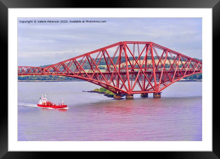 The Forth Bridge Framed Mounted Print by Valerie Paterson