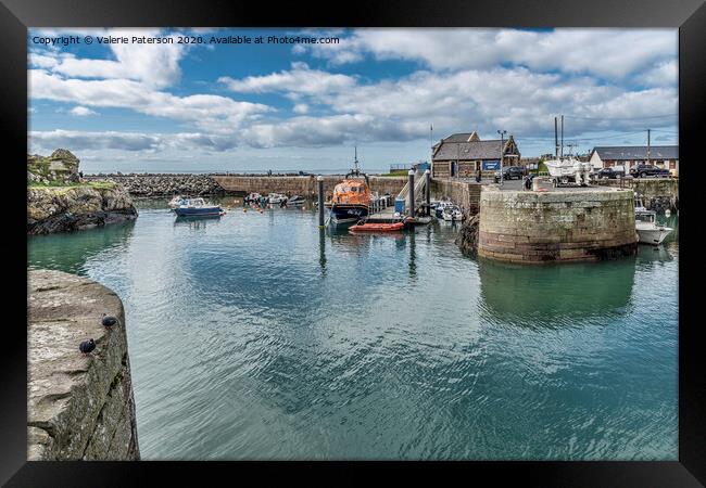 Portpatrick Fishing Town Framed Print by Valerie Paterson