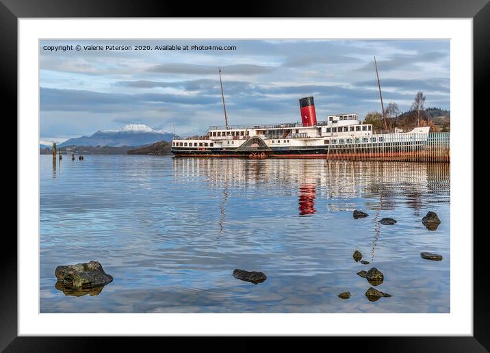 Loch Lomond's Maid of the Loch Framed Mounted Print by Valerie Paterson