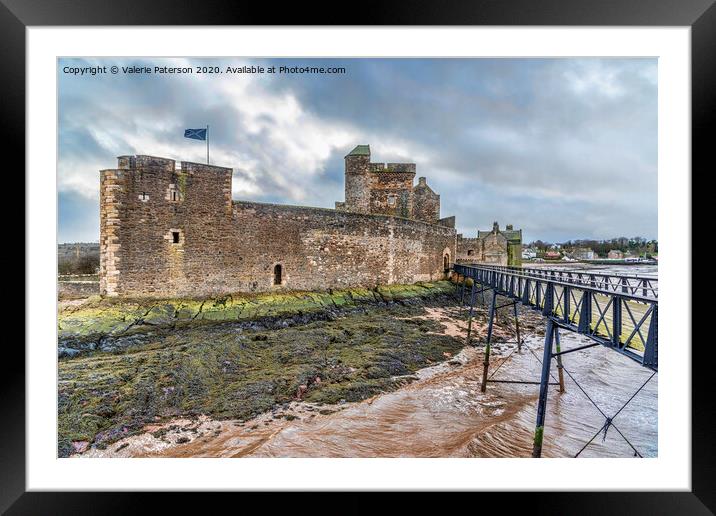 Blackness Castle Framed Mounted Print by Valerie Paterson