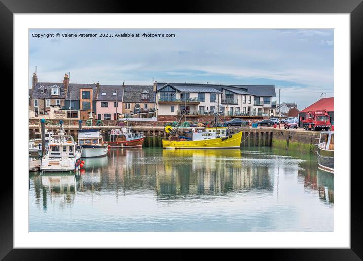 Arbroath Harbour Framed Mounted Print by Valerie Paterson