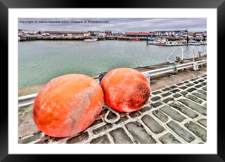 Arbroath Buoys Framed Mounted Print by Valerie Paterson