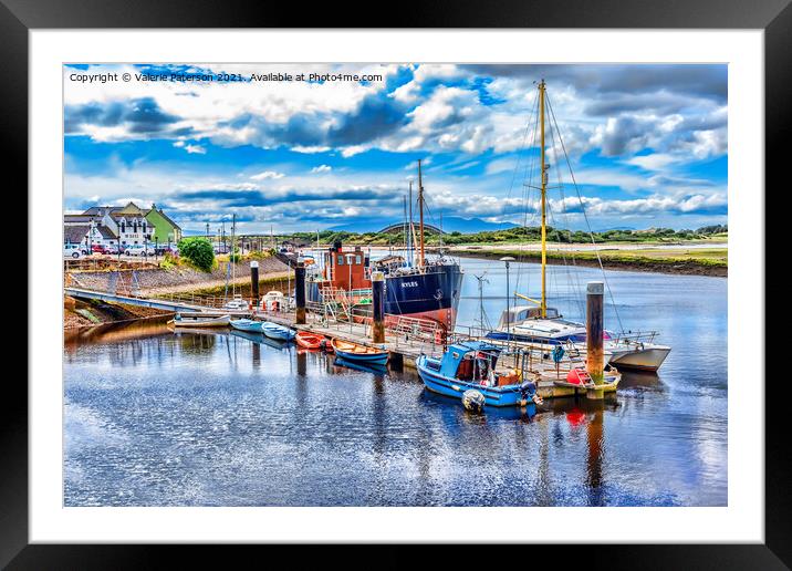 Boats on the Harbour Framed Mounted Print by Valerie Paterson