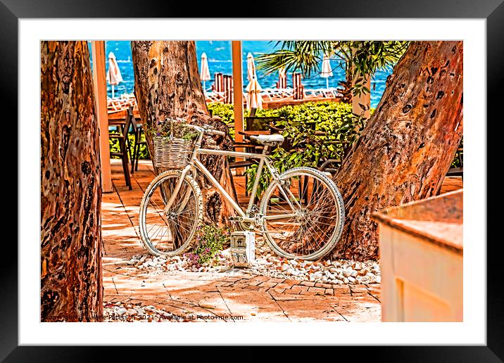 Silver Cycle Framed Mounted Print by Valerie Paterson