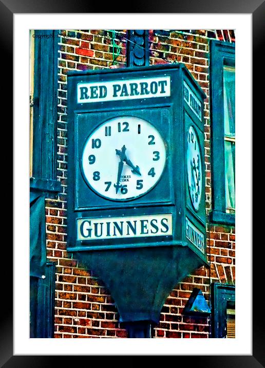 Guinness Time Framed Mounted Print by Valerie Paterson
