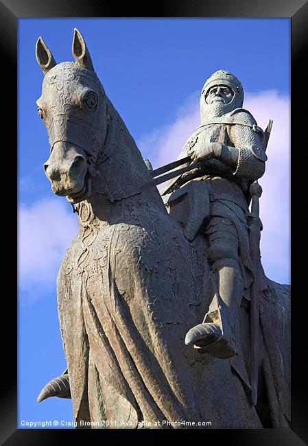 Statue of Robert the Bruce, Scotland Framed Print by Craig Brown
