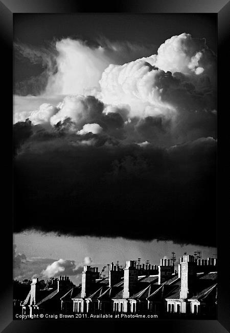 Gathering Storm clouds Framed Print by Craig Brown