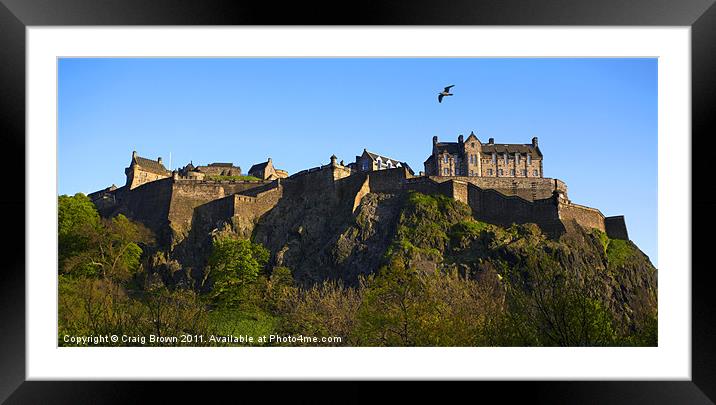 Edinburgh Castle Framed Mounted Print by Craig Brown