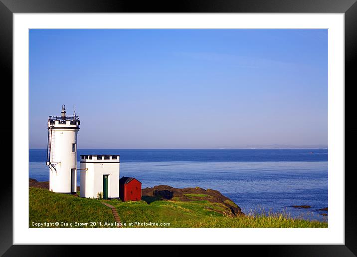 Elie Lighthouse Framed Mounted Print by Craig Brown