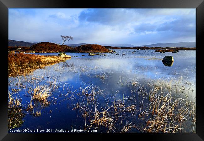 Rannoch Moor Lochan Framed Print by Craig Brown