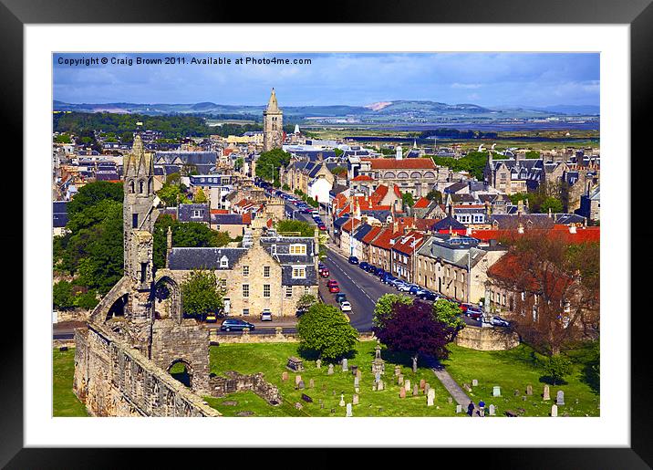 St Andrews town Scotland Framed Mounted Print by Craig Brown