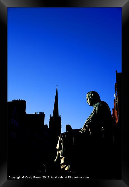 David Hume statue, Edinburgh Framed Print by Craig Brown