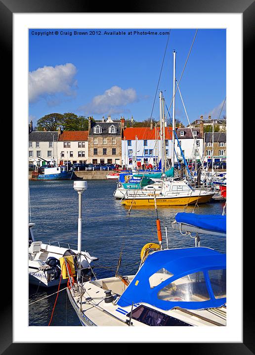 Anstruther Harbour, Scotland Framed Mounted Print by Craig Brown