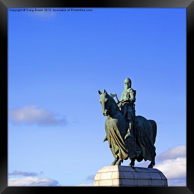 Statue of Robert the Bruce, Scotland Framed Print by Craig Brown