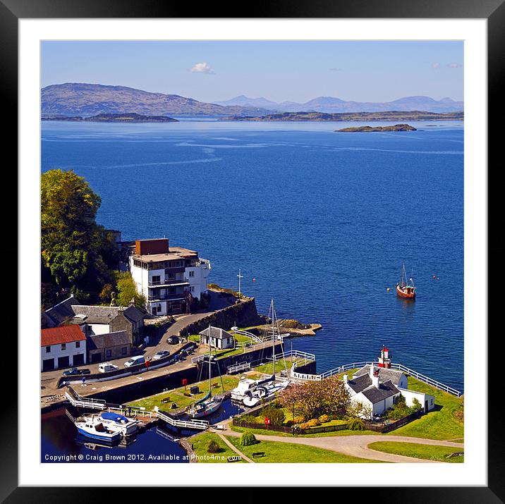 Crinan Harbour, Scotland Framed Mounted Print by Craig Brown