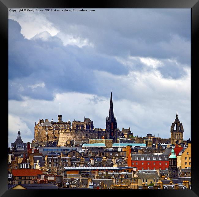 Edinburgh Cityscape Framed Print by Craig Brown