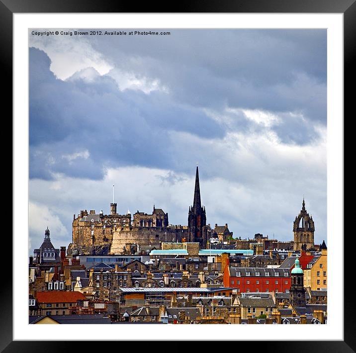 Edinburgh Cityscape Framed Mounted Print by Craig Brown