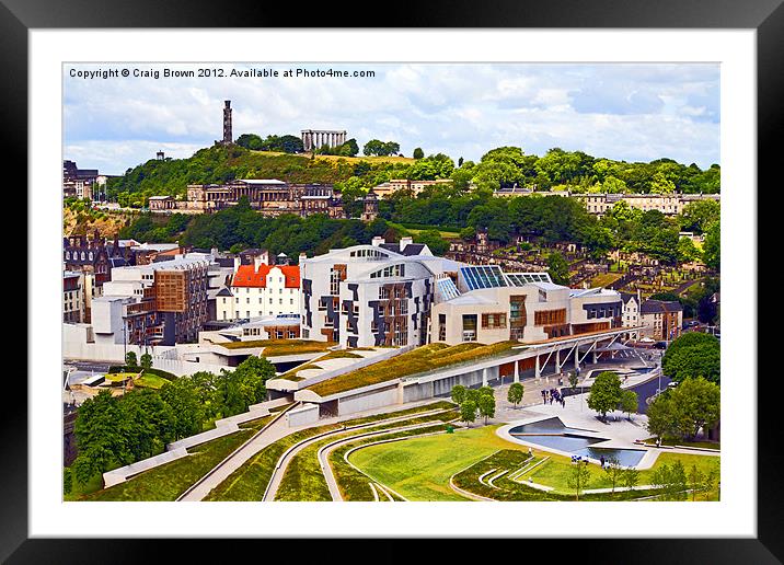 Scottish Parliament Framed Mounted Print by Craig Brown