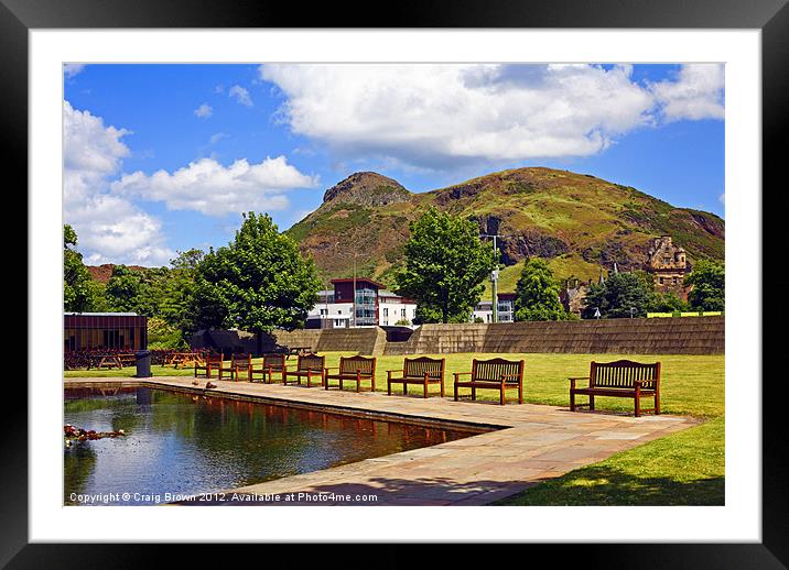 Arthurs Seat, Edinburgh Framed Mounted Print by Craig Brown