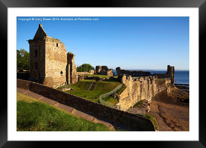 St Andrews Castle, Scotland Framed Mounted Print by Craig Brown