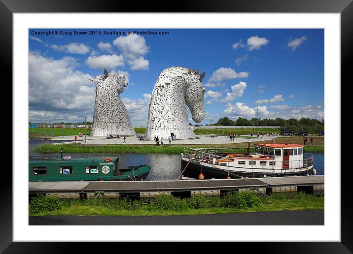 The Kelpies  Framed Mounted Print by Craig Brown