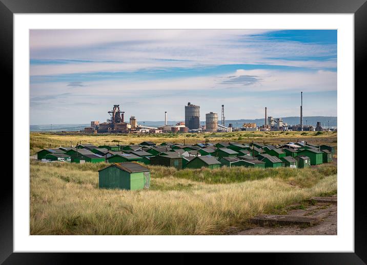 Former Redcar Steelworks from South Gare Framed Mounted Print by Gary Eason