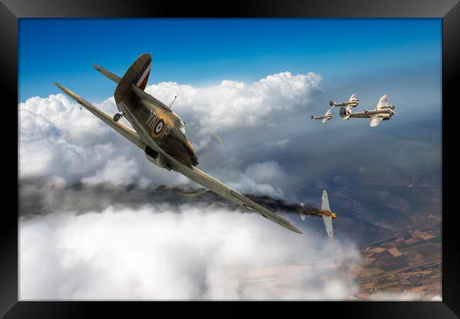 Pattle Hurricane air combat Framed Print by Gary Eason
