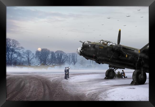 Time to go: Lancasters on dispersal Framed Print by Gary Eason