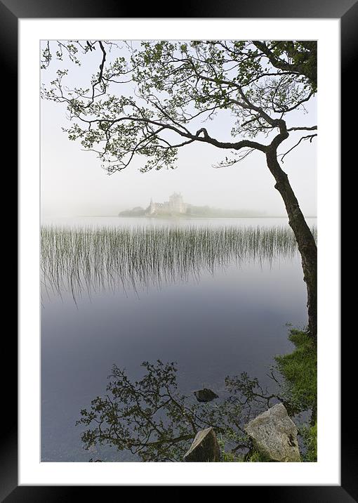 Misty morning, Castle Kilchurn Framed Mounted Print by Gary Eason