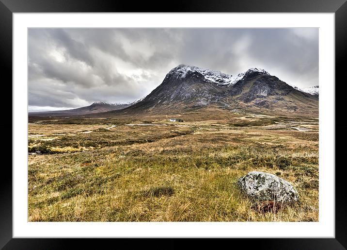 Lagangarbh Cottage and Coire na Tulaich, Glencoe Framed Mounted Print by Gary Eason