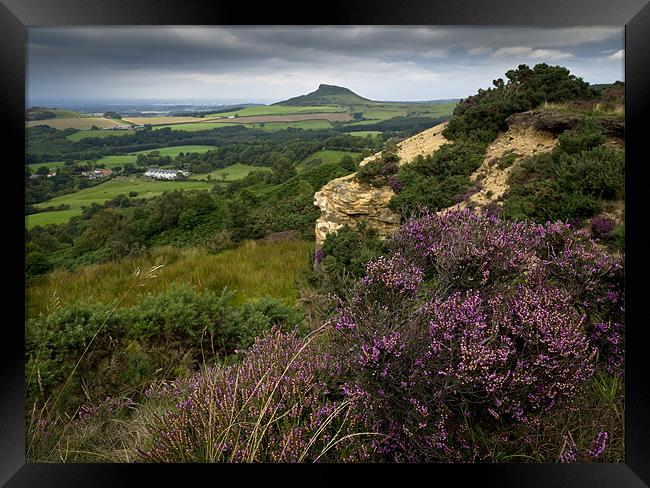 Roseberry Topping from Cockshaw Hill Framed Print by Gary Eason