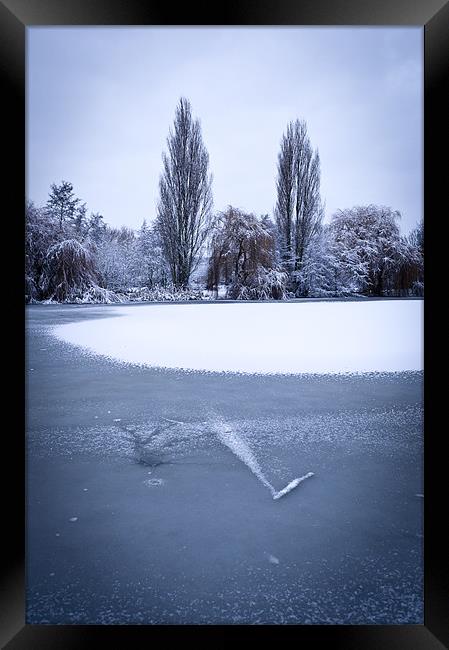 Frozen pond Framed Print by Gary Eason