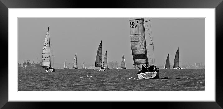 Heading home, Southampton Water Framed Mounted Print by Gary Eason