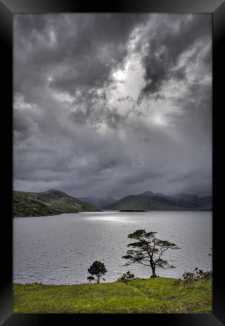 Clouds over Loch Quoich Framed Print by Gary Eason