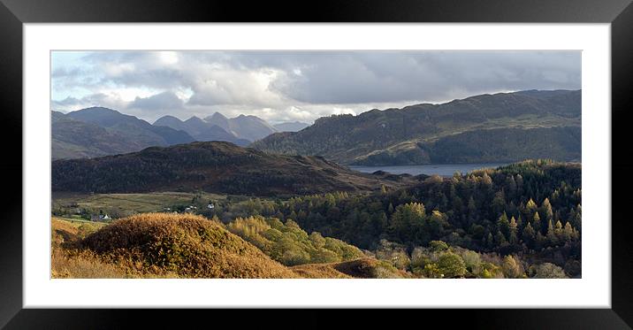 Five Sisters from above Loch Alsh Framed Mounted Print by Gary Eason